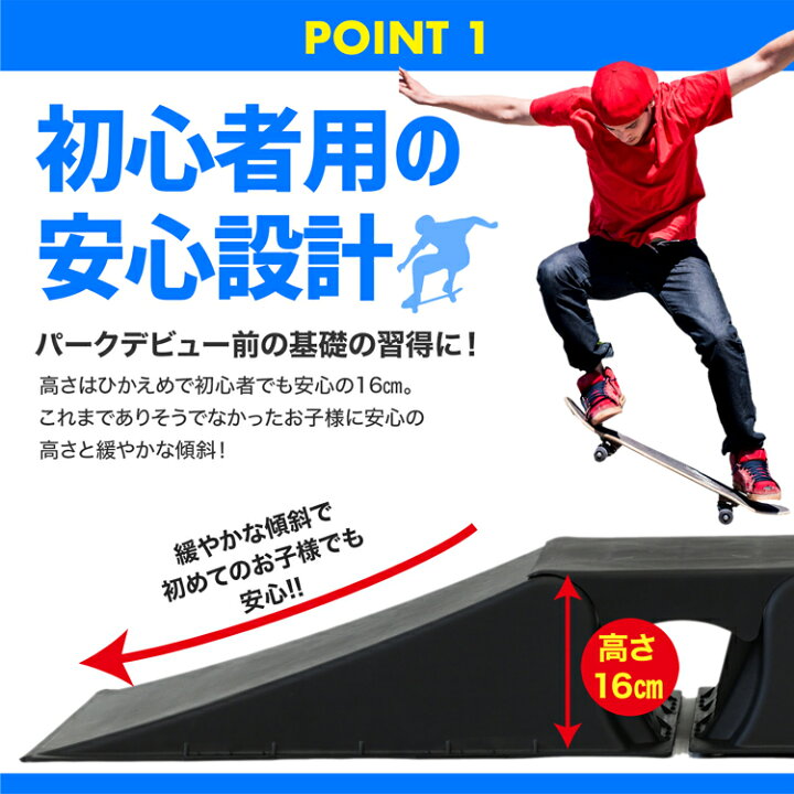 楽天市場】スケートボード ランプ 3ピース 練習台 ジャンプ台 障害物 