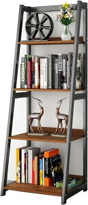 【冬得★P18倍+8%券!】★スリム・L型安定・1年保証★DEWEL 棚 オープンシェルフ ラック スリム 幅50×奥行45×高さ140cm 4段 オープンラック おしゃれ 収納棚 本棚 木製 ディスプレイラック シェル