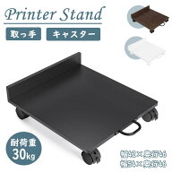 【春爛漫★9%券！】★耐荷重30kg・取っ手・キャスター★DEWEL プリンター台 A3対応 A4対応 落下防止側板…