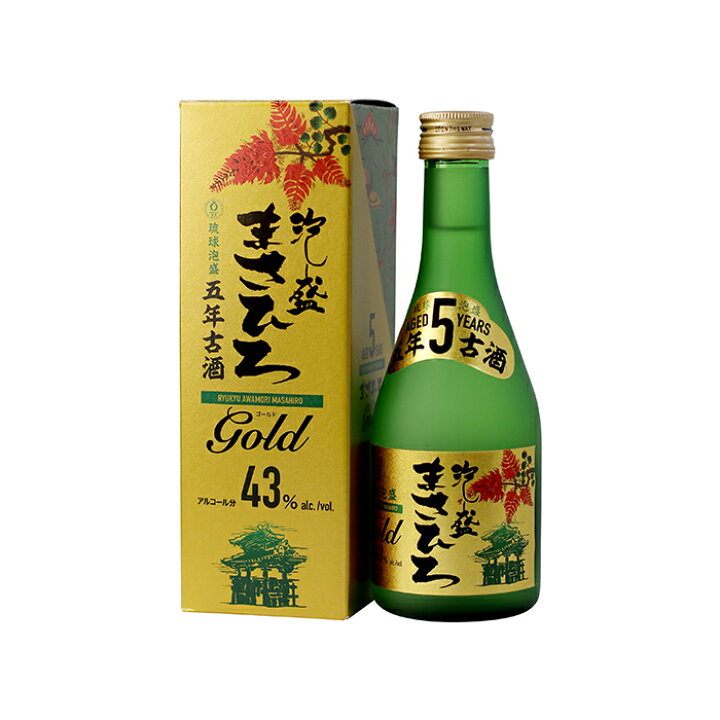 楽天市場】泡盛 古酒 まさひろ ギフト 五年古酒 まさひろGOLD 300ml  