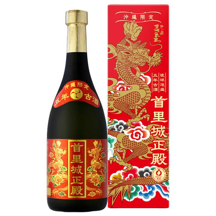 希少本場泡盛まさひろ首里城正殿25％限定？泡盛一升4本+1本セットです。