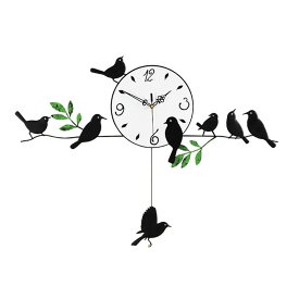 壁掛け時計 時計 鳥の振り子時計 ウォールクロック インテリア おしゃれ 送料無料