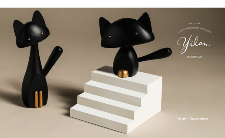 楽天市場】猫の置物 クリエイティブ飾り アート飾り 装飾品 かわいい 