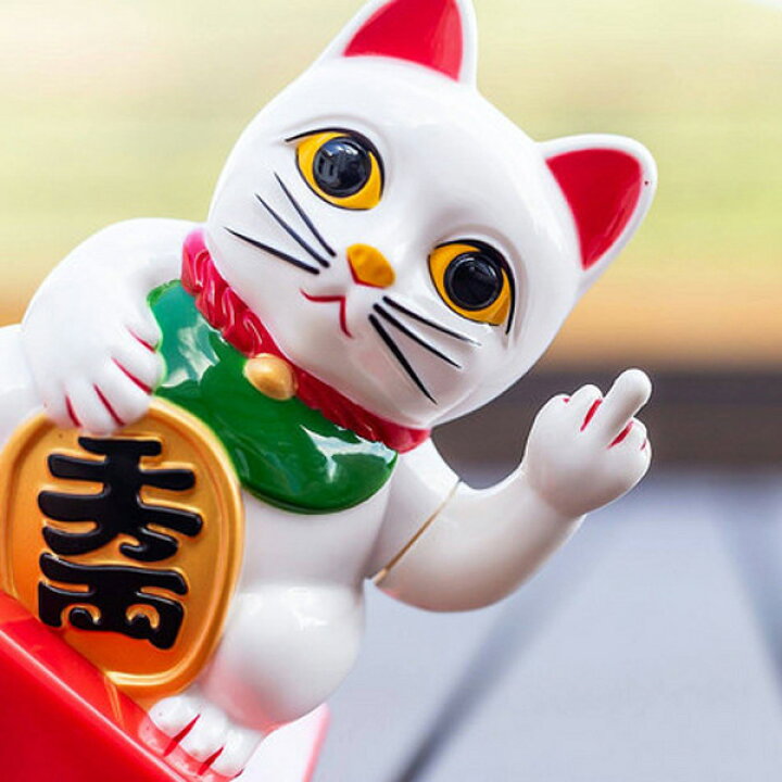楽天市場】招き猫 動く スイング ラッキー猫 おもしろ インテリア 