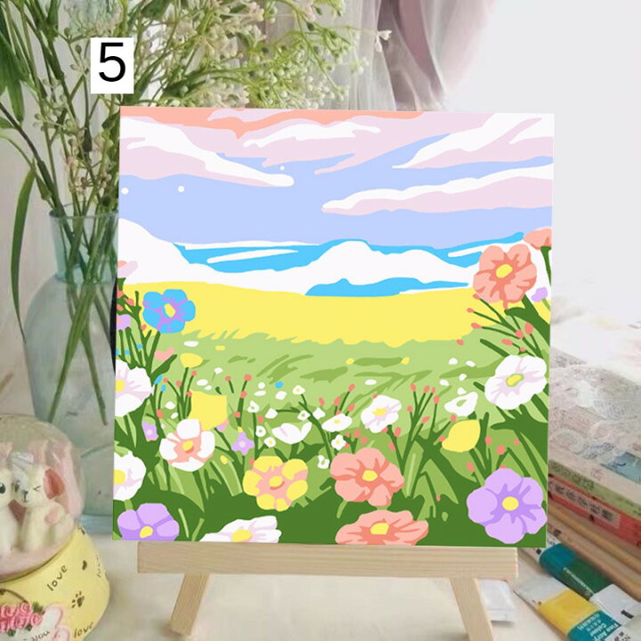 楽天市場】数字油絵 DIY 大人の塗り絵 子供の塗り絵 30*30cm 夏休みの 