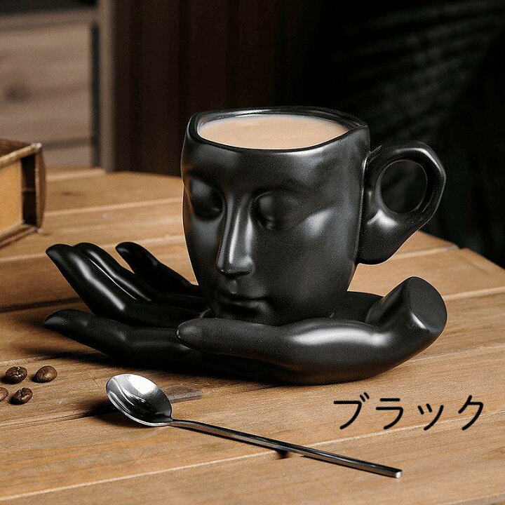 楽天市場】260ml 北欧 陶器 コーヒーカップ スプーン付き＆手形 