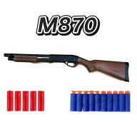 銃 おもちゃ銃 ショットガン M870 モデル 散弾銃 排莢式 発射 ライフル ライブカート式 トイガン ナイロ…