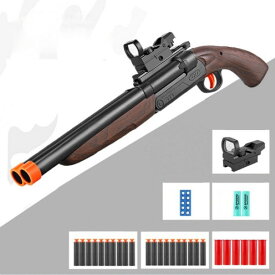 ショットガン風おもちゃ銃 ダブルバレルショットガン 中折れ水平二連式 スポンジ銃 排挟式 トイガン 銃 おもちゃ クリスマス プレゼント お新年 ギフト