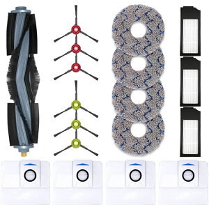�y�݊��i�z�G�R�o�b�N�X DEEBOT X1 Omni / X1TURBO / X1 Plus ECOVACS �����A�N�Z�T���[�L�b�g �|���@ ���{�b�g�|���@ ���p�b�N*4 �t�B���^�[ ×3 �T�C�h�u���V ×6 ���C���u���V ×1 ���b�v�p�b�h ×4 18���Z