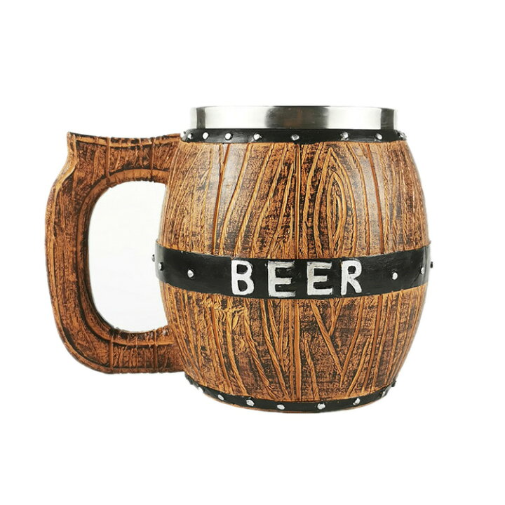 楽天市場 500円offクーポン ビール ジョッキ グラス 樽 ステンレス 木製 450ml 550ml 海賊 バレルビールジョッキ おもしろ ジョーク ギャグ マンガ グラス コップ お酒 ジュース 雑貨 家飲み 飲み会 忘年会 大容量 雅美良品