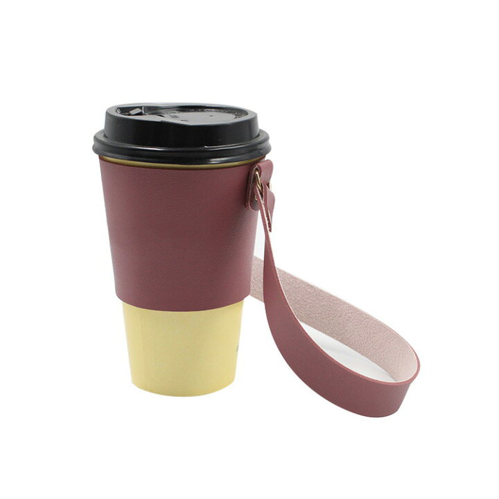 楽天市場 500円offクーポン コンビニ コーヒー カップ ホルダー レザー 2色セット コーヒー 持ち運び テイクアウト ドリンクホルダー ドリンクポシェット アイスコーヒー ホットコーヒー トールサイズ 飲み物 おしゃれ オシャレ ファッション Sns インスタ映え