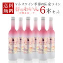 マルスワイン 季節の限定ワイン 春のわいん 巨峰＆ピーチ 500ml×6本セット 送料無料