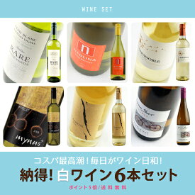 ポイント5倍! / 　酒宝庫MASHIMO　“世界まる呑み”　納得!　白ワイン6本セット　送料無料 /