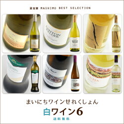 酒宝庫MASHIMOベストコレクション6本入《白》ワインセット【送料無料】