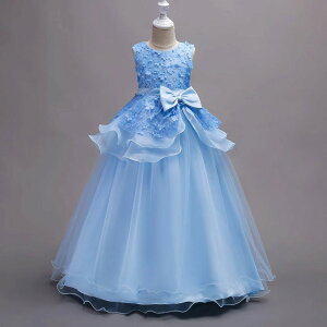 子供ドレス ピアノ発表会 ロング 子どもドレス フォーマル 七五三 ジュニアドレス ピンク 紫 ライトブルーグリーン 120 130 140 150 160 170