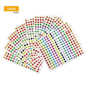 【レビューで100円クーポン】ごほうびシール 丸シール ミックス ホログラム デコレーション 大容量 10シート入り シールサイズ6、10ミリの2パターン きらきらぷんぷん丸