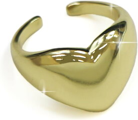 [きらきらぷんぷん丸] ハート リング 指輪 ゴールド ファッションリング ハートモチーフ メタル レディース メンズ シンプル プレゼント 贈り物 RGM-001
