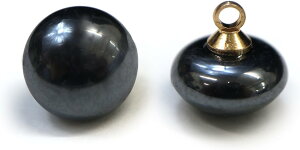 パールボタン 足つき 【ブラック ツヤあり】 10mm 10個入り カラー パール ボタン 黒 きらきらぷんぷん丸 B-196
