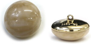 足つきボタン 【ベージュ マーブル】 大理石調 シャツ スーツ 4個入り 【25mm】 きらきらぷんぷん丸 B-255