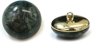 足つきボタン 【グリーン マーブル】 緑 シャツ スーツ 4個入り 【25mm】 きらきらぷんぷん丸 B-270