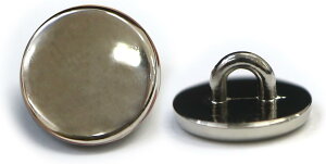 メタルボタン フラット 【シルバー 鏡面仕上げ】 銀 ビジュー 飾り 縫製 袖口 20個入り 【10mm】 きらきらぷんぷん丸 B-288
