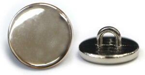メタルボタン フラット 【シルバー 鏡面仕上げ】 銀 ビジュー 飾り 縫製 袖口 20個入り 【11.5mm】 きらきらぷんぷん丸 B-289