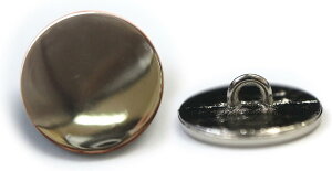 メタルボタン フラット 【シルバー 鏡面仕上げ】 銀 ビジュー 飾り 縫製 袖口 10個入り 【18mm】 きらきらぷんぷん丸 B-292