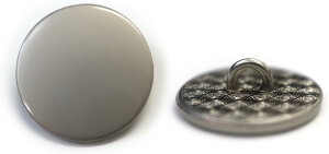 メタルボタン フラット 【シルバー ツヤなし】 銀 ビジュー 飾り 縫製 袖口 10個入り 【18mm】 きらきらぷんぷん丸 B-304