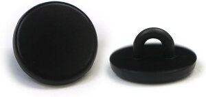 メタルボタン フラット 【ブラック ツヤなし】 黒 ビジュー 飾り 縫製 袖口 20個入り 【10mm】 きらきらぷんぷん丸 B-306