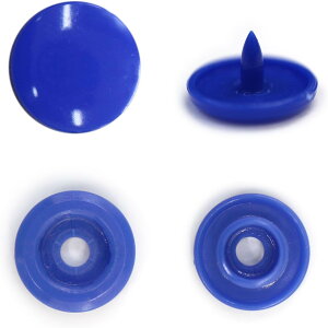 スナップボタン プラスチック製 12.4mm T5 【ブルー】 青 20組入り きらきらぷんぷん丸 B-460