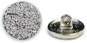メタルボタン フラット 足つき 幾何学模様 【シルバー】 銀 ボタン スーツボタン ジャケットボタン 14個入り 【15mm】 きらきらぷんぷん丸 B-521