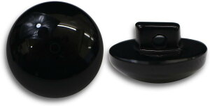 黒ボタン 足つき【ブラック ツヤあり】キノコ型 シャツ カラーボタン シンプル ボタン 目玉ボタン 手芸 15個入り【15mm】きらきらぷんぷん丸 B-555