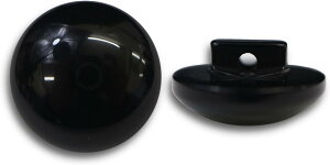 黒ボタン 足つき【ブラック ツヤあり】キノコ型 シャツ カラーボタン シンプル ボタン 目玉ボタン 手芸 15個入り【18mm】きらきらぷんぷん丸 B-556