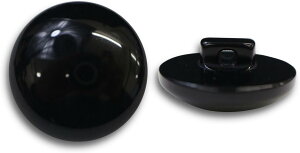 黒ボタン 足つき【ブラック ツヤあり】キノコ型 シャツ カラーボタン シンプル ボタン 目玉ボタン 手芸 10個入り【21mm】きらきらぷんぷん丸 B-557