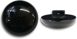 黒ボタン 足つき【ブラック ツヤあり】キノコ型 シャツ カラーボタン シンプル ボタン 目玉ボタン 手芸 6個入り【30mm】きらきらぷんぷん丸 B-560
