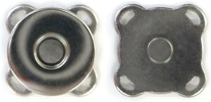 磁気ボタン 【シルバー】 銀 縫い付けタイプ 打ち具不要 マグネットボタン 5個入り 【14mm】 きらきらぷんぷん丸 B-563