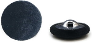 ベロアボタン 【ブラック】 黒 くるみボタン ボタン 飾りボタン つつみボタン 6個入り 【25mm】 きらきらぷんぷん丸 B-658