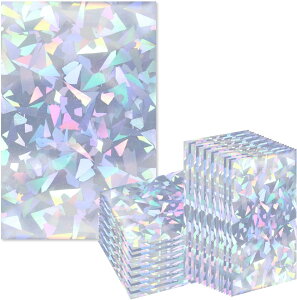 カードスリーブ ホログラム クリア ハードタイプ クリスタル柄 58x89mm 50枚入り 大容量 K-POPトレカ フォトカード チェキ 推し活 きらきらぷんぷん丸 TRC-001