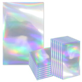 カードスリーブ ホログラム クリア ハードタイプ オーロラ柄 58x89mm 50枚入り 大容量 K-POPトレカ フォトカード チェキ 推し活 きらきらぷんぷん丸 TRC-002