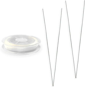 オペロンゴム ブレスレット用 ホワイト 白 約1mm 全長約10m ゴム通し ワイヤー付き 天然石 パワーストーン ビーズ 作成 修理 交換 きらきらぷんぷん丸 OPR-014