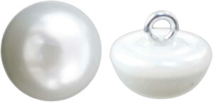 【レビューで100円クーポン】パールボタン足つき パール ボタン ホワイト 20個入り【12.5mm】きらきらぷんぷん丸 B-001