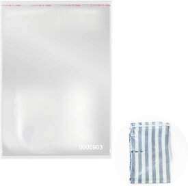 梱包用OPP袋 A4サイズ フリマ 50枚入り 225x310+40mm 30ミクロン厚 ナンバリング入り フタ側 セキュリティテープ付き 国産 透明