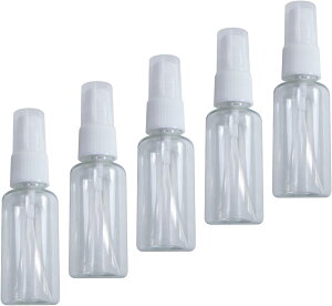 スプレーボトル 霧吹き ミニ 【30ml】 5本セット 透明 プラスチック 霧吹き 液体 化粧品 保存 詰め替え 小分け 旅行 出張 お出かけ オフィス アウトドア きらきらぷんぷん丸 SBM-003