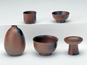 【現代仏具 五具足】 越前(エチゼン) 【陶器製(越前焼)・モダン・ミニ仏具】【八木研】