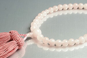 【数珠・念珠】 7〜8mm ローズクォーツ(紅水晶)【お買い得品】