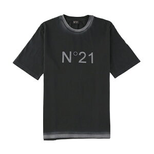 �y�ŒZ���������z N°21 numero ventuno LOGO PRINT ACID WASH T-SHIRT �k���� ���F���g�D�[�m T�V���c �����Y ���� �u���[ XL ���[�W�T�C�Y �I�����C��