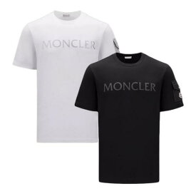 MONCLER 23SS Logo T-Shirt モンクレール パッチポケット付きロゴTシャツ メンズ トップス ホワイト ブラック 半袖 通販 オンライン 3028c000088390t