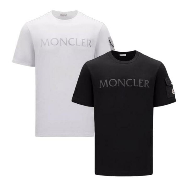 MONCLER パッチポケット ロゴ Tシャツ ブラック XL