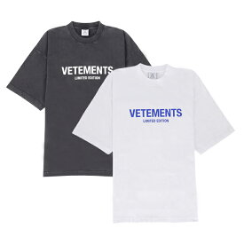 VETEMENTS LIMITED EDITION LOGO T-SHIRT ヴェトモン リミテッドエディション ロゴ 半袖 Tシャツ メンズ ブラック ホワイト オンライン 通販 401ue64tr800w