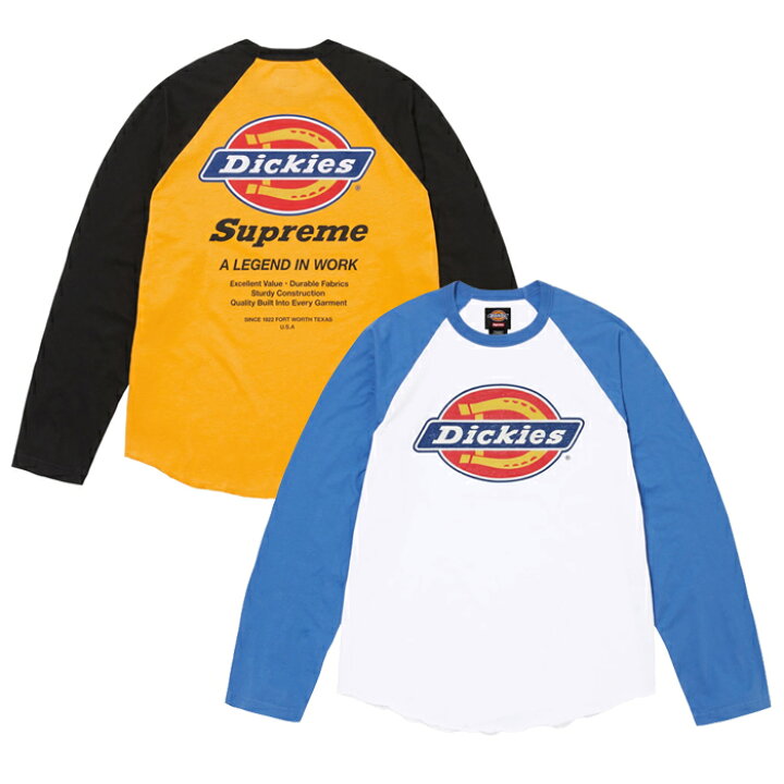 楽天市場】【サマーセール対象商品】SUPREME × DICKIES RAGLAN L/S TOP  